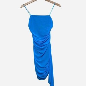 Amanda Uprichard Vibrant Blue Asymmetrical Dress